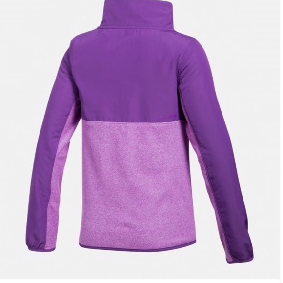 UNDERARMOUR GIRLS PHENOM FLEECE 1/2 SNAP JACKET - Picture 2 of 6